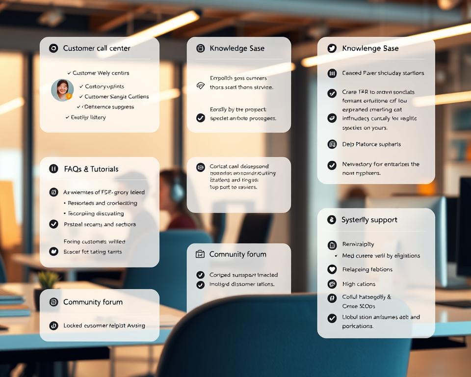 a high-quality, detailed image of customer support resources for the MrX cryptocurrency platform, including a customer service call center with agents in headsets, a knowledge base with FAQs and tutorials, and a community forum with moderated discussions, all set against a sleek, modern office backdrop with warm lighting and a professional, approachable atmosphere a high-quality, detailed image of customer support resources for the MrX cryptocurrency platform, including a customer service call center with agents in headsets, a knowledge base with FAQs and tutorials, and a community forum with moderated discussions, all set against a sleek, modern office backdrop with warm lighting and a professional, approachable atmosphere